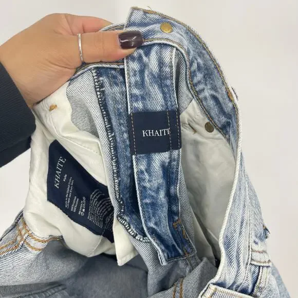 KHAITE | NWT Kyle Low-Rise Straight-Leg Jeans Santa Fe Light Wash 28 - Picture 12 of 12